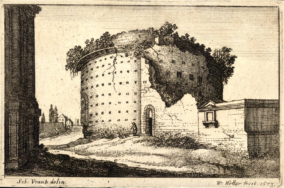 Wenceslas Hollar - The round building (State 2)