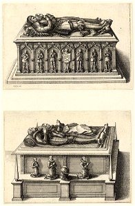 Wenceslas Hollar - Two tombs