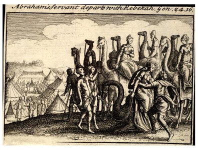 Wenceslas Hollar - Rebecca at the well (State 3)