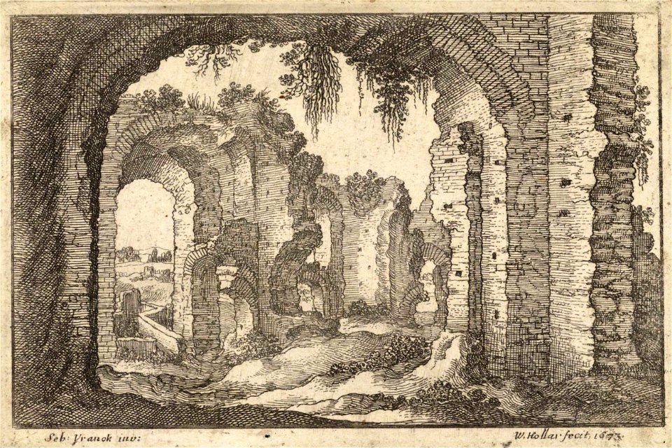 Wenceslas Hollar - Roman ruins (State 1)