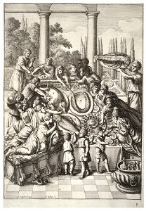 Wenceslas Hollar - The banquet (State 2)