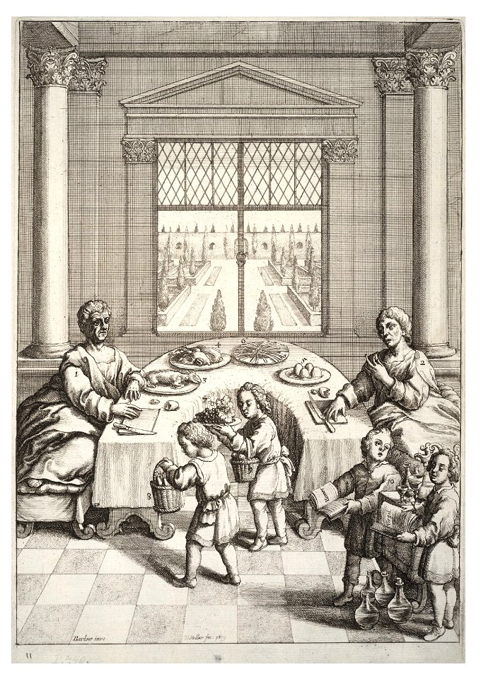 Wenceslas Hollar - The country meal (State 2) 2