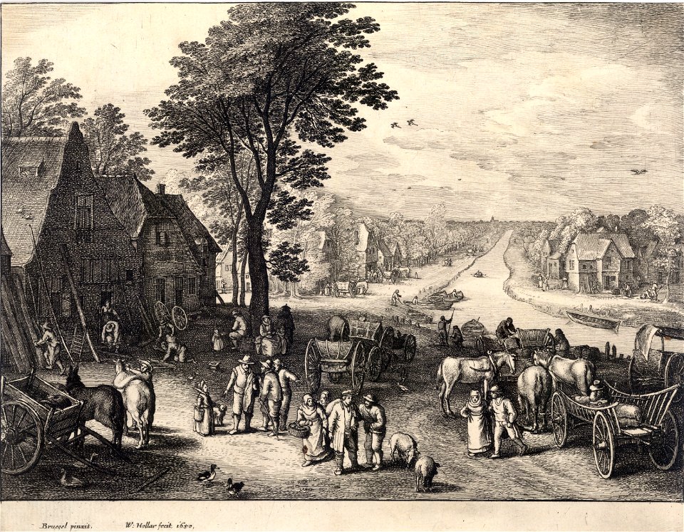 Wenceslas Hollar - The straight canal (Brueghel)