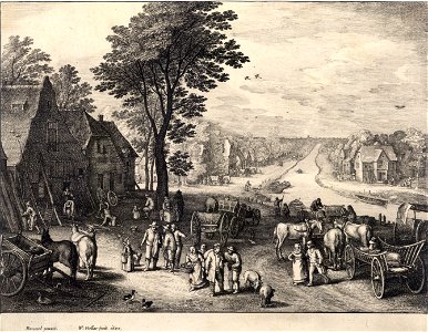 Wenceslas Hollar - The straight canal (Brueghel)
