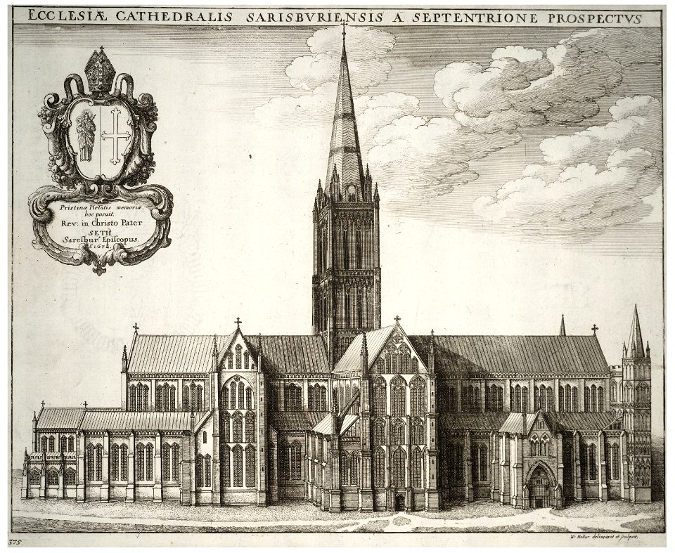 Wenceslas Hollar - Salisbury Cathedral (State 2)