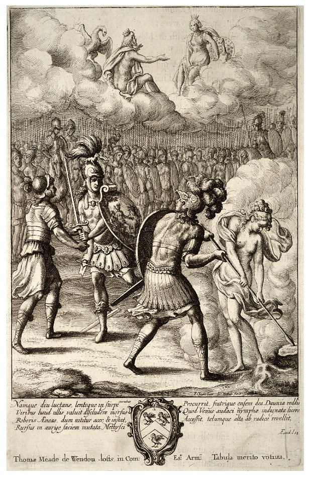 Wenceslas Hollar - The last fight of Aeneas and Turnus (State 1)