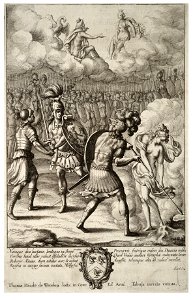 Wenceslas Hollar - The last fight of Aeneas and Turnus (State 1)