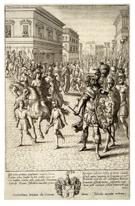 Wenceslas Hollar - The meeting of Turnus and Camilla (State 2) 2