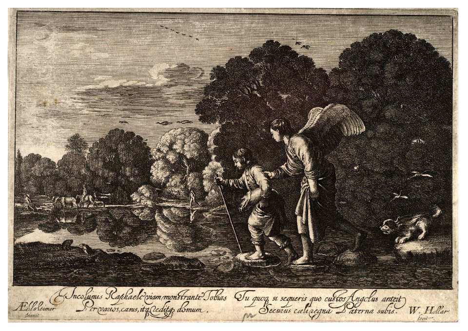 Wenceslas Hollar - Tobias and the Angel (State 2)