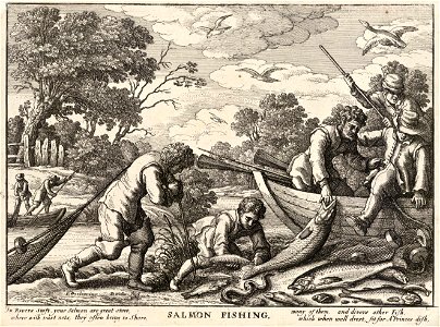 Wenceslas Hollar - Salmon fishing (State 1)