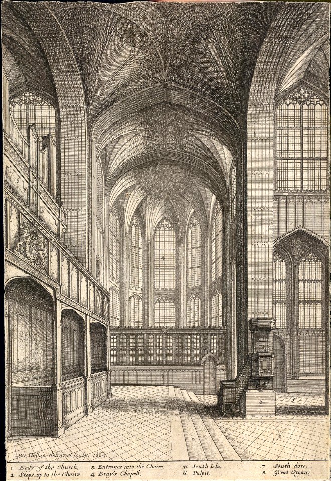 Wenceslas Hollar - Windsor. St George's Chapel. Bray's Chapel (State 2)
