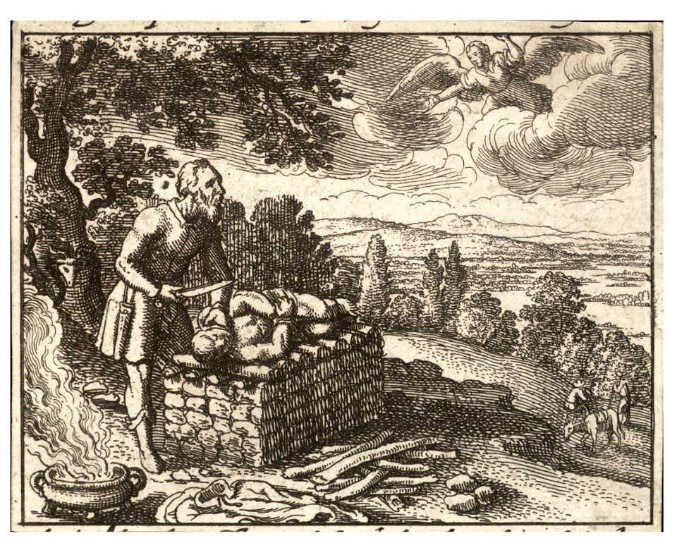 Wenceslas Hollar - Sacrifice of Isaac (State 2)