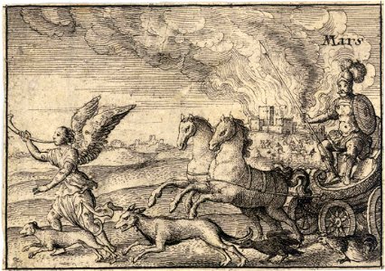 Wenceslas Hollar - The Greek gods. Mars. Free illustration for personal and commercial use.