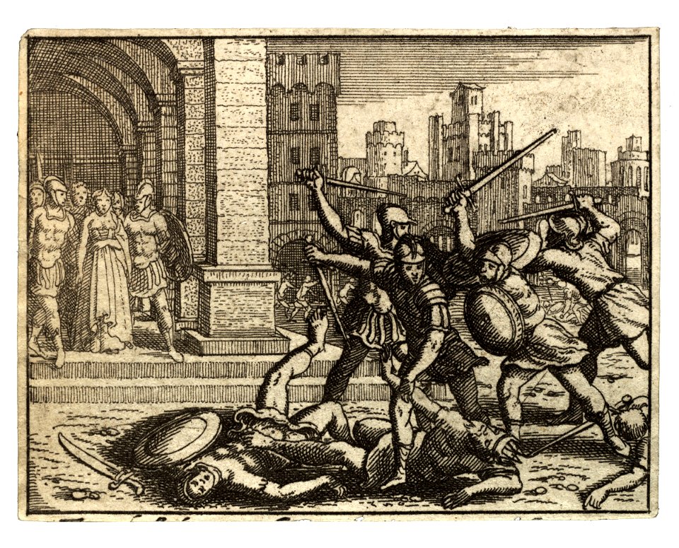 Wenceslas Hollar - The slaying of the Shechemites (State 2)
