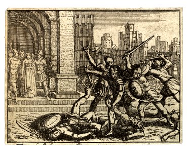 Wenceslas Hollar - The slaying of the Shechemites (State 2)
