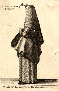 Wenceslas Hollar - Mulier Generosa Brabantica (State 1)