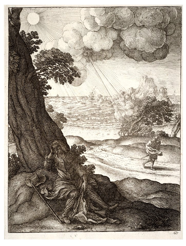 Wenceslas Hollar - The sun and the wind
