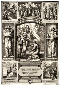 Wenceslas Hollar - The Virgin and St Norbert, after Diepenbecke