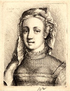 Wenceslas Hollar - Woman with diaphanous neckwear