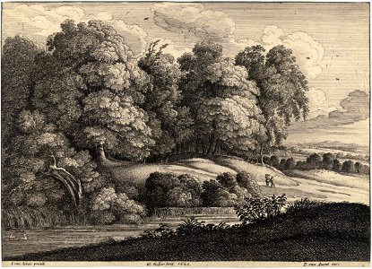 Wenceslas Hollar - The edge of the wood (Jacques van Artois) (State 1)