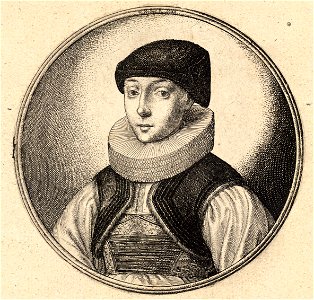 Wenceslas Hollar - Woman with dark cap and pleated ruff (State 1)