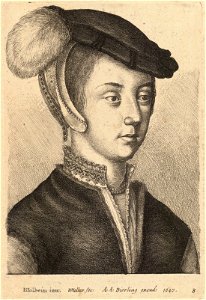 Wenceslas Hollar - Young woman with a cap and feather (State 2)