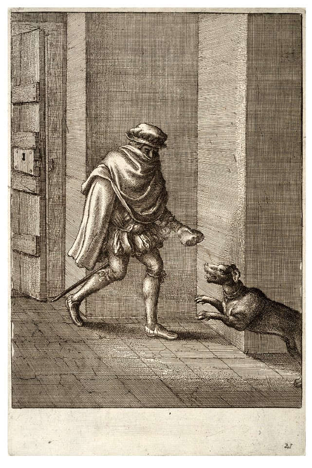 Wenceslas Hollar - The dog and the thief 2