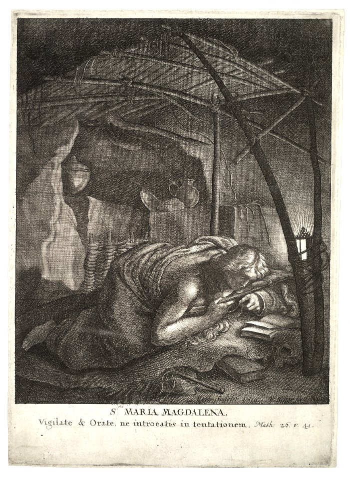 Wenceslas Hollar - The penitent Magdalen, after Sadeler (State 2)