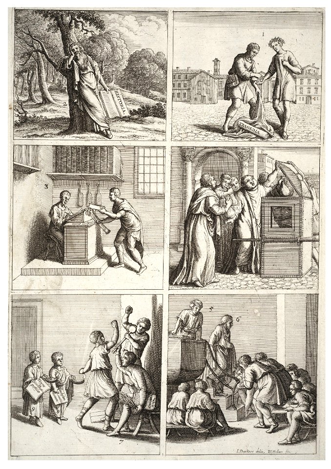 Wenceslas Hollar - The fate of scholars (State 2)