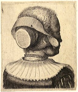 Wenceslas Hollar - Woman's head seen from behind