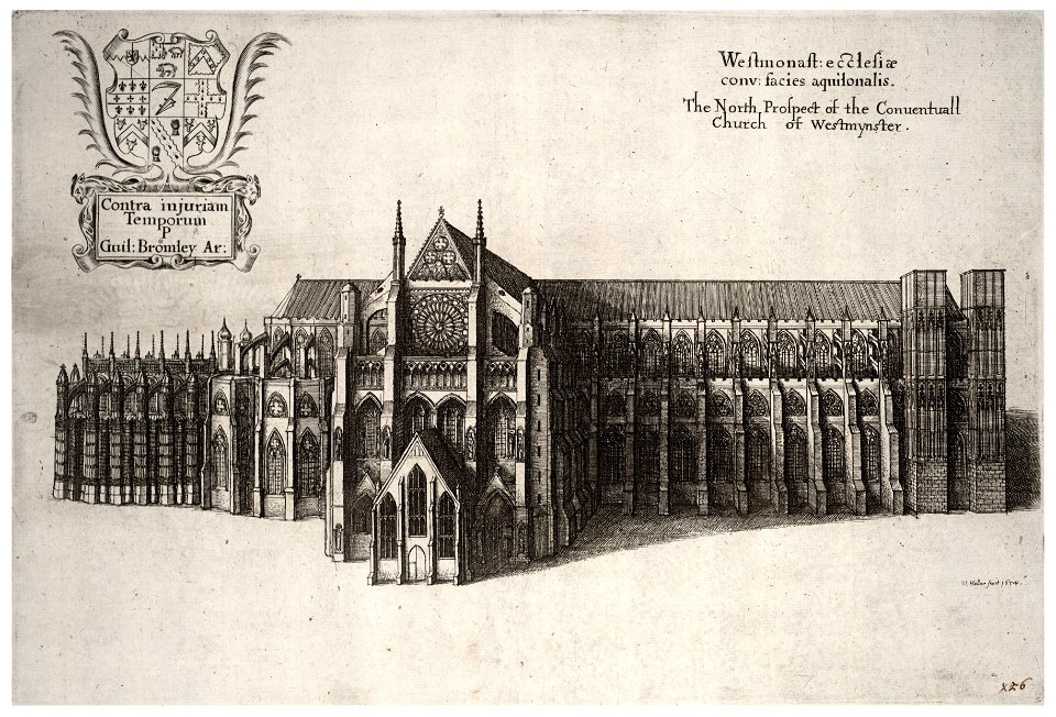 Wenceslas Hollar - Westminster Abbey (State 3)