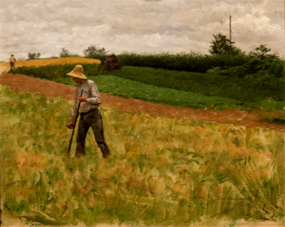 Erik Werenskiold - Landscape with Haymaker - Landskap med slåttekar - IMG 9654asa (cropped)