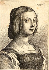 Wenceslas Hollar - Young woman, after Bonsignori