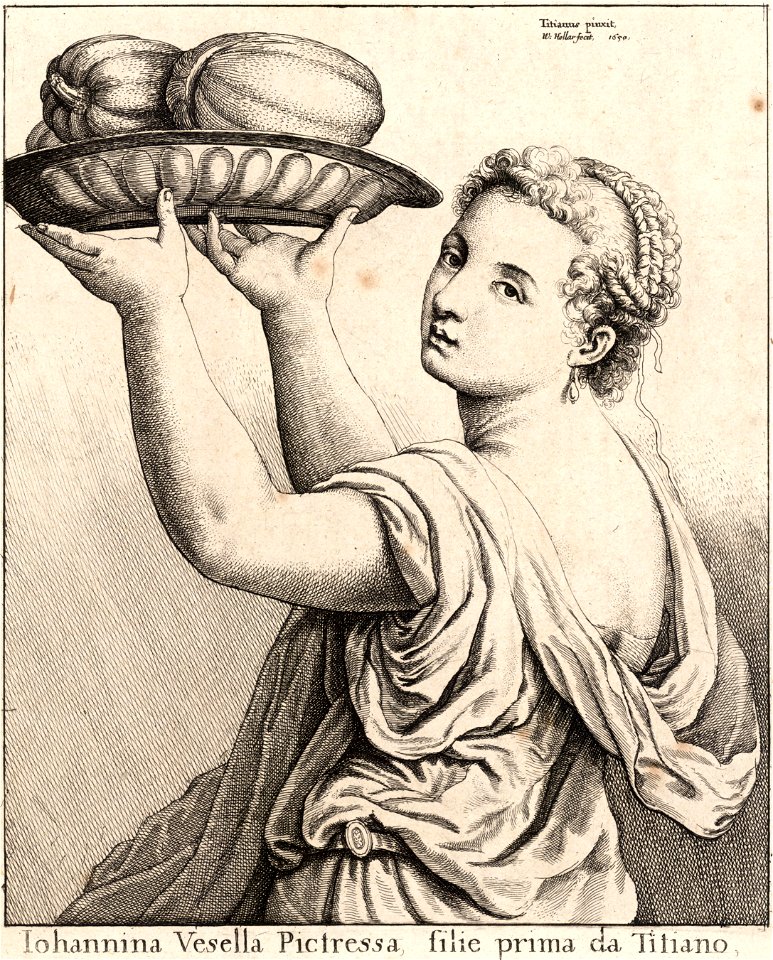 Wenceslas Hollar - Titian's daughter (State 3)