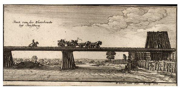 Wenceslas Hollar - Strasbourg- the Kehl bridge