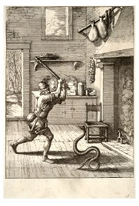 Wenceslas Hollar - The man and the snake
