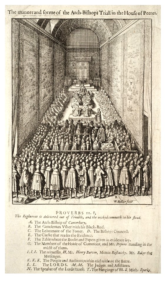 Wenceslas Hollar - Trial of Laud (State 2)