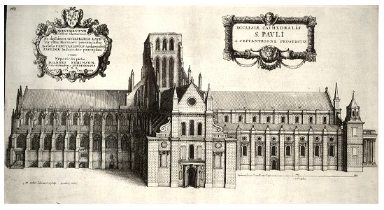 Wenceslas Hollar - St Paul's. North side (State 1)