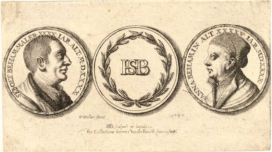 Wenceslas Hollar - Three stone medallions (State 2)
