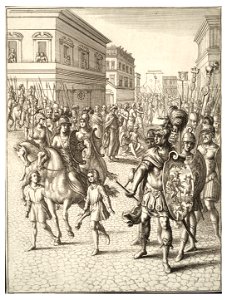 Wenceslas Hollar - The meeting of Turnus and Camilla (State 2)