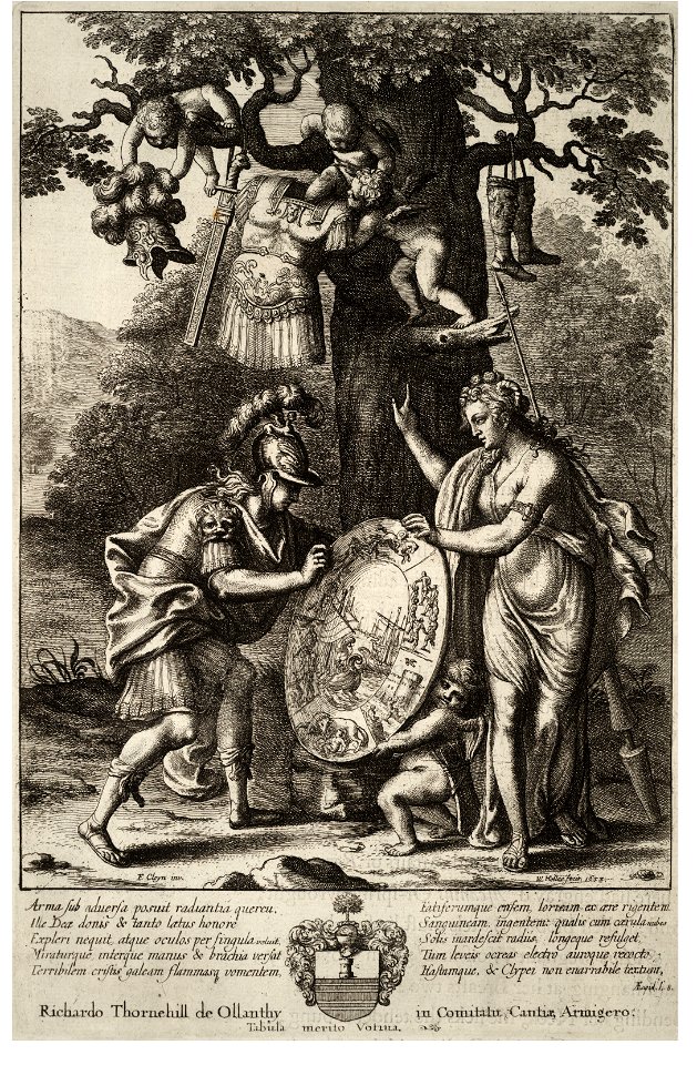 Wenceslas Hollar - Venus brings Aeneas his weapons (State 2)