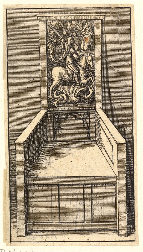 Wenceslas Hollar - The wooden chair of the Order of the Garter