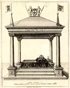 Wenceslas Hollar - Tomb of Prince Theodosio de Bragança (State 2)