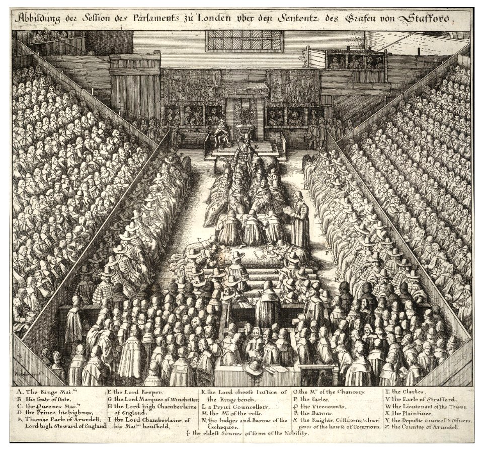 Wenceslas Hollar - Trial of Strafford (State 2)