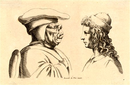 Wenceslas Hollar - Two heads, one deformed