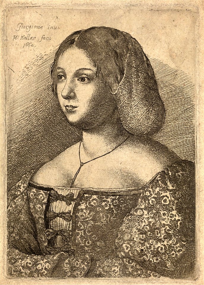 Wenceslas Hollar - Petrarch's Laura, after Giorgione 2