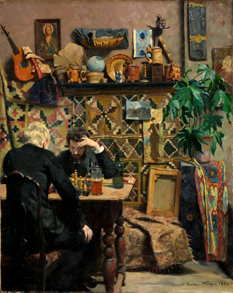 Gustav Wentzel - Chess players - NG.M.04330 - National Museum of Art, Architecture and Design
