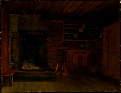Gustav Wentzel - Kitchen with Fireplace - NG.M.02363 - National Museum of Art, Architecture and Design