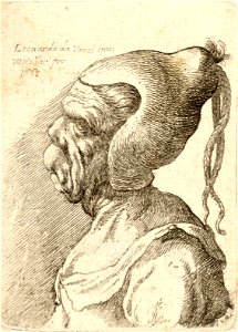 Wenceslas Hollar - Woman with deformed mouth and conical hat