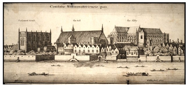 Wenceslas Hollar - Westminster from the river (State 2)